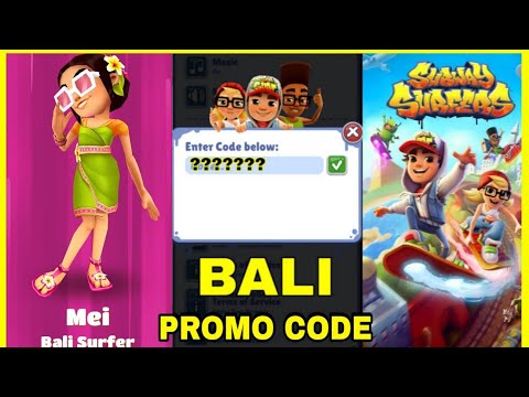 Promo Code for Subway Surfers Bali 2020 | Subway Surfers Bali Promo Code (2020)