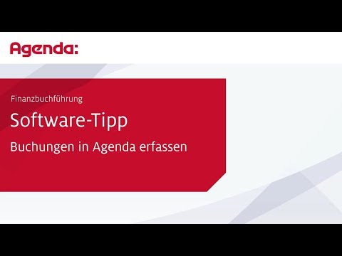Buchungen in Agenda erfassen – Finanzbuchführung | Agenda-Software-Tipp