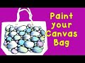 How to Paint your Canvas Bag. Easy Tote Bag Handpainting