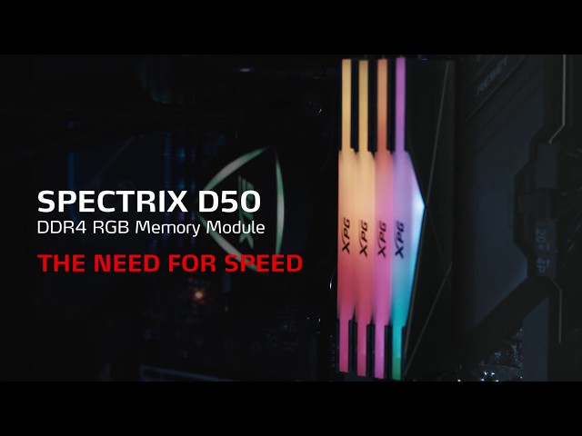 Adata XPG Spectrix D50 RGB DDR4 3200MHz PC4-25600 16GB 2x8GB CL16 Gris video