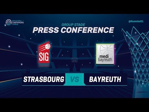 SIG Strasbourg v medi Bayreuth - Press Conference - Basketball Champions League 2018-19