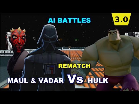 Disney Infinity 3.0 Ai Battles Vader and Maul vs Hulk