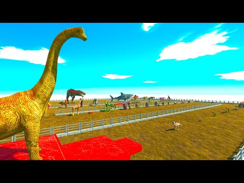 BRACHIOSAUR  VS ALL ARBS UNITS DEATH RUN - Animal Revolt Battle Simulator