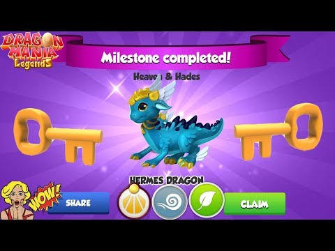 🔐HERMES DRAGON Unlocked! [ Heaven & Hades Event ] - Dragon Mania Legends Gameplay  Part 1502 HD