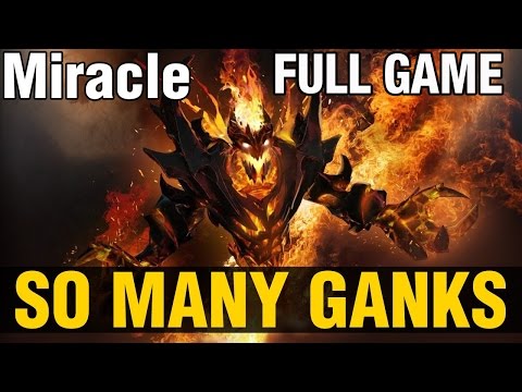 SO MANY GANKS !! - Miracle- Shadow Fiend  FULL GAME - Dota 2