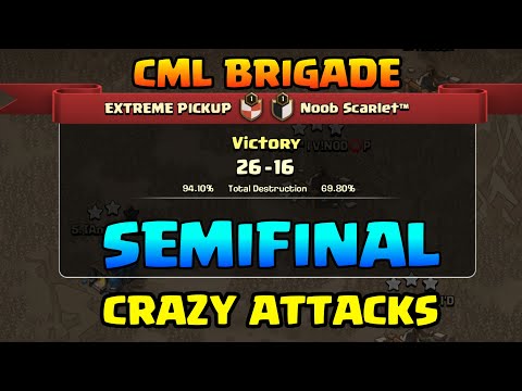 TH12 CC CML BRIGADE SEMIFINAL | EXTREME PICKUP VS NOOB SCARLET CML | BEST TH12 ATTACKS