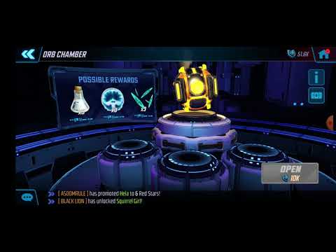 First look at the new Ultimus Store - 120K Credit Mini Uniques Orb Opening - Marvel Strike Force