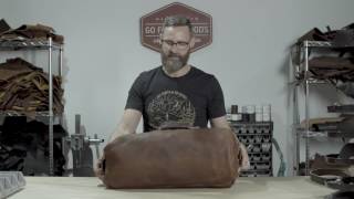 Gunnar leather Duffle - Military Style Leather Duffel - Go Forth Goods