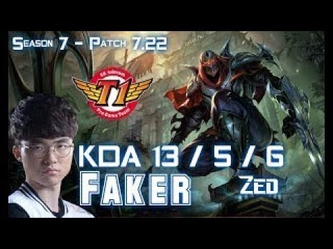"SKT T1 Faker" - Zed vs Lucian - Mid - Patch 7.22 - KR SoloQueue Replay