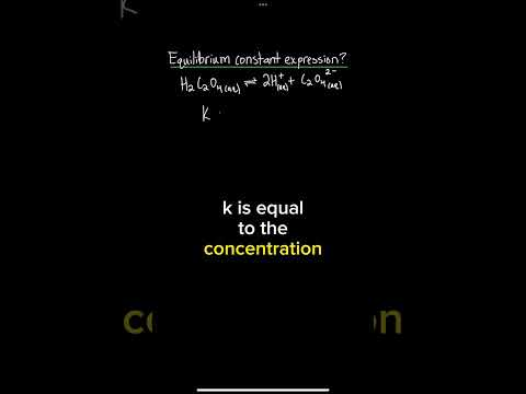 Equilibrium constant expressions? #chemistry