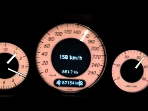 mercedes w211 e320 cdi acceleration 0-200 km/h