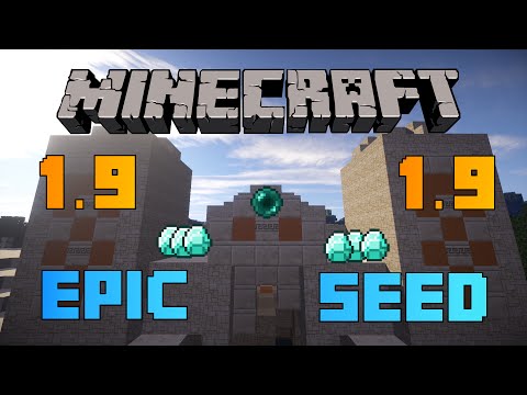 Minecraft 1.9 Seed - 2x Desert temples, stronghold, village, diamonds, obsidian