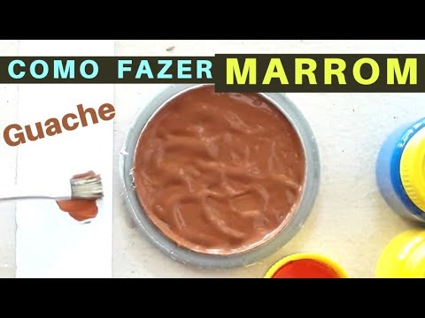 Como fazer a cor Marrom com tinta guache