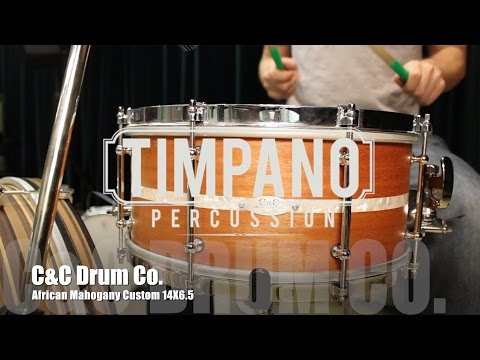 C&C Drum Co. African Mahogany Custom 14X6.5 Snare Drum