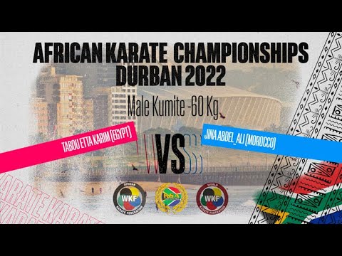 Final Senior Male Kumite -60 Kg: TABOU ETTA KARIM (EGYPT) vs JINA ABDEL_ALI (MOROCCO)