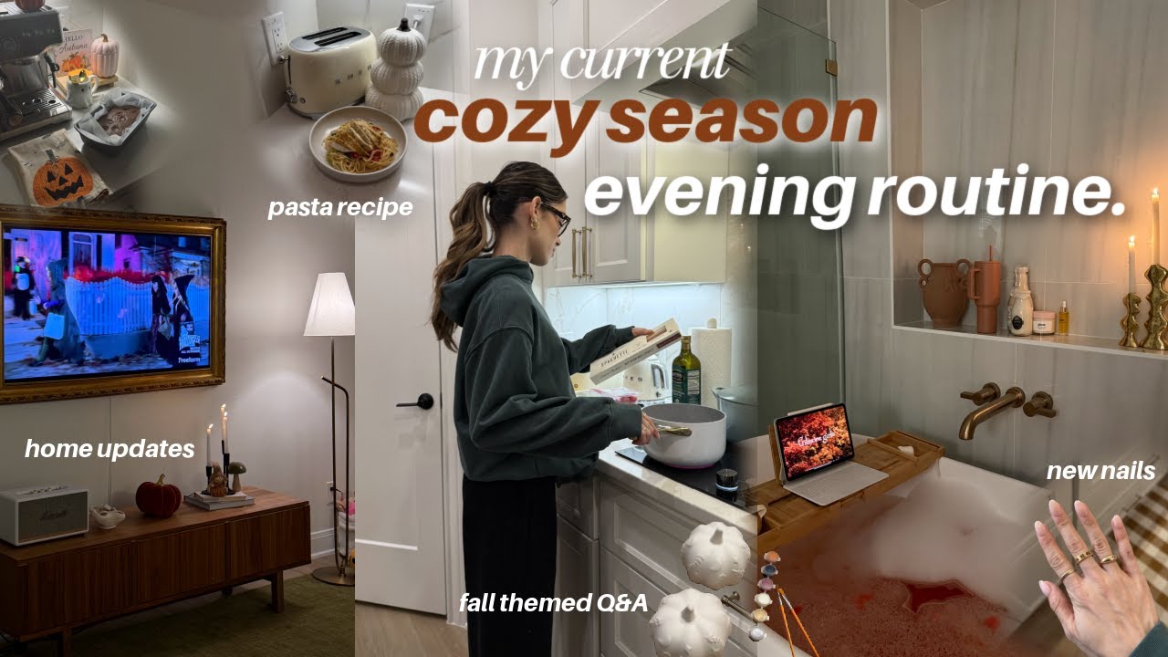 COZY SEASON evening routine 🌙🕯 | relaxing evening at home, new recipes, pumpkin painting, self care