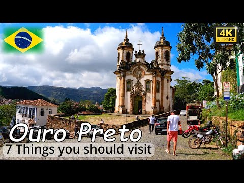 🇧🇷 Ouro Preto Top 7 Things you should visit! Minas Gerais, Brazil [4K]