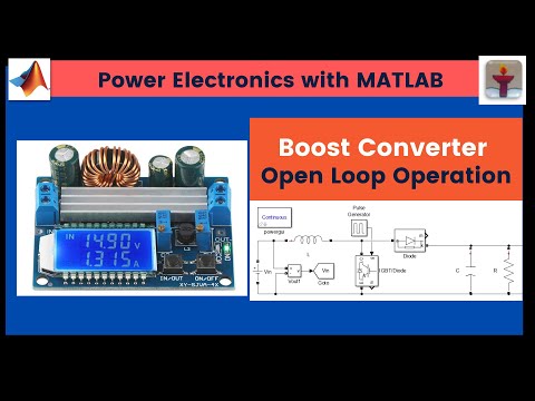 MATLAB simulation on open loop control of  dc dc boost converter