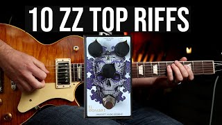 Video thumbnail for 10 ZZ Top Riffs | J Rocket Audio Designs El Hombre Overdrive Pedal Demo by Let's Play All