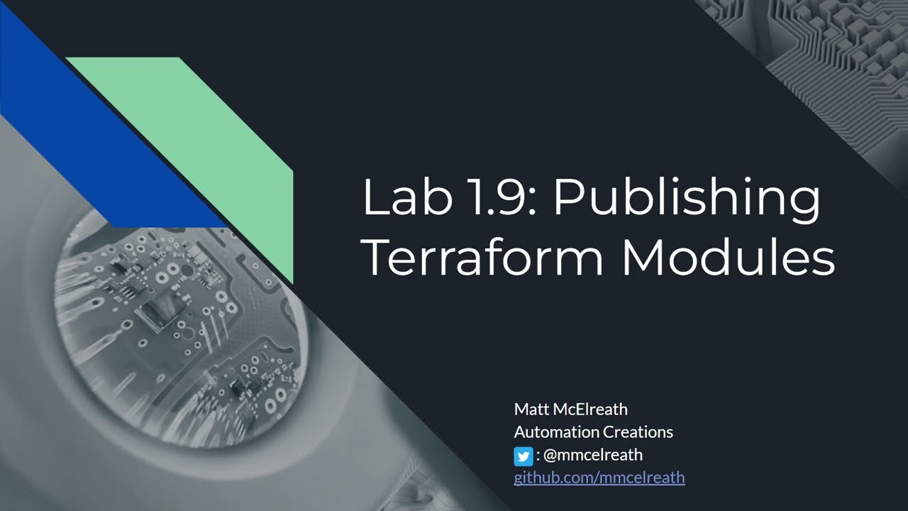 Lab 1.9 Publishing Terraform Modules - Using Terraform with Azure Cloud - Tutorial