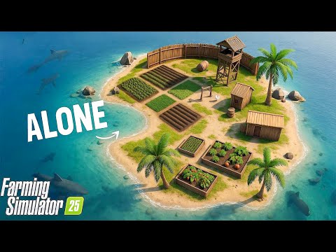 Surviving on Empty Island with 0$ - Farming Simulator 25