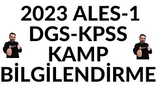 2023 ALES-1 2023 DGS 2023 KPSS ONLİNE KAMPLARIM HAKKINDA BİLGİLENDİRME !!! #2023