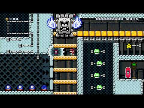 Super Mario Maker Course Clear: Donald Thwomp's Castle
