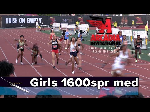 2022 TF - Arcadia Invite - 1600 Sprint Medley (Girls, Seeded and Invite)