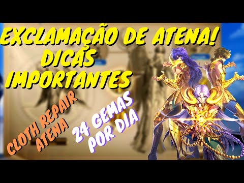 EXCLAMAÇÃO DE ATENA UPADA, DICAS PRA PEGAR 24 GEMAS DIARIAS E CLOTH REPAIR DA ATENA