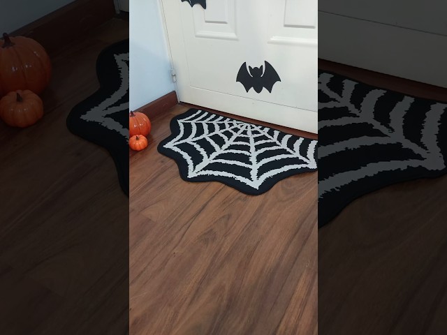 Vídeo relacionado con Renchey Alfombra Pueblo Halloween Alfombra Decorativa de Fibras para