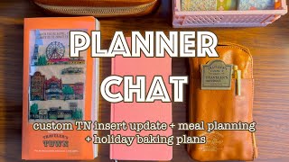 Planner chat: Traveler’s Notebook insert, Hobonichi Weeks functional planning meals + holiday baking