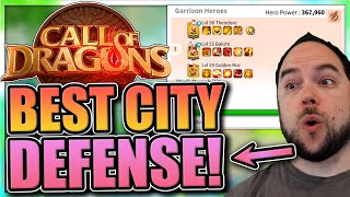 City Defense Explained [best hero, pet, and artifact pairs] Call of Dragons