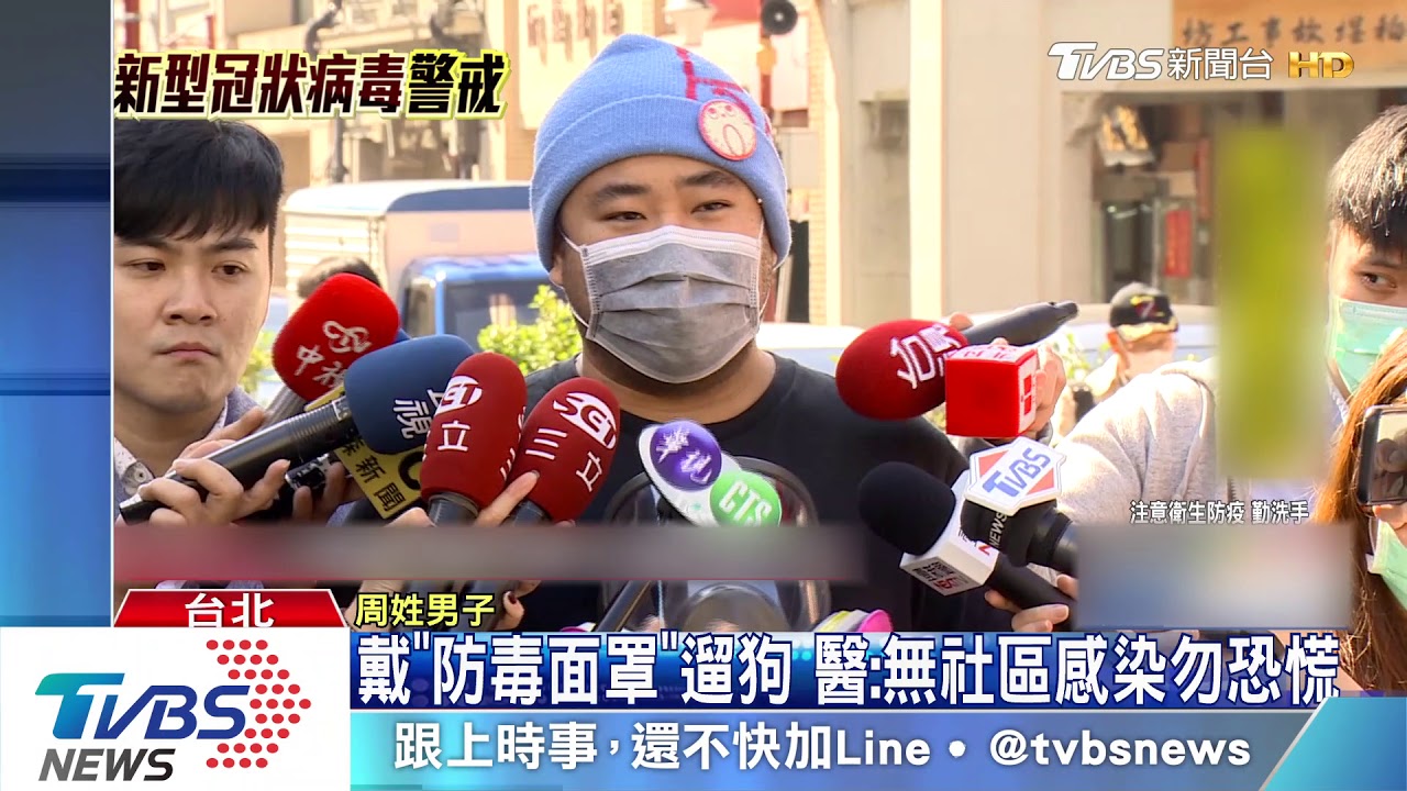 戴「防毒面罩」遛狗 醫:無社區感染勿恐慌