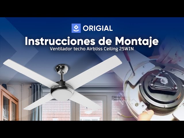 Ventilador de teto original AIRBLISS CEILING 25WIN com lâminas reversíveis video
