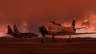 Visiting the Mach Loop in Wales with the F-86F Sabre in Microsoft Flight Simulator