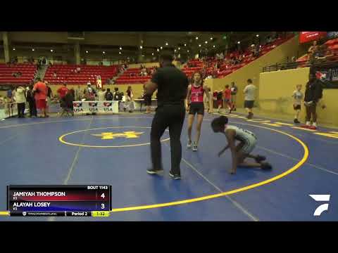95-100 Lbs Round 3 - Jamiyah Thompson, KS Vs Alayah Losey, KS 97d7
