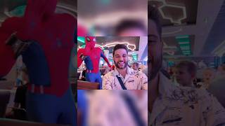 Spider-Man surprise cameo during Dinner?! #DisneyCruise #DisneyWish #Shorts