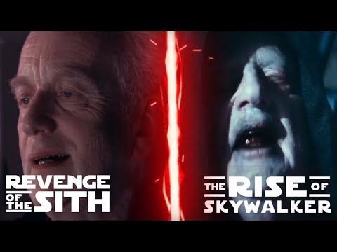 Palpatine's Dark Side Of The Force Speech - Ep 3 & Ep 9 Comparison.