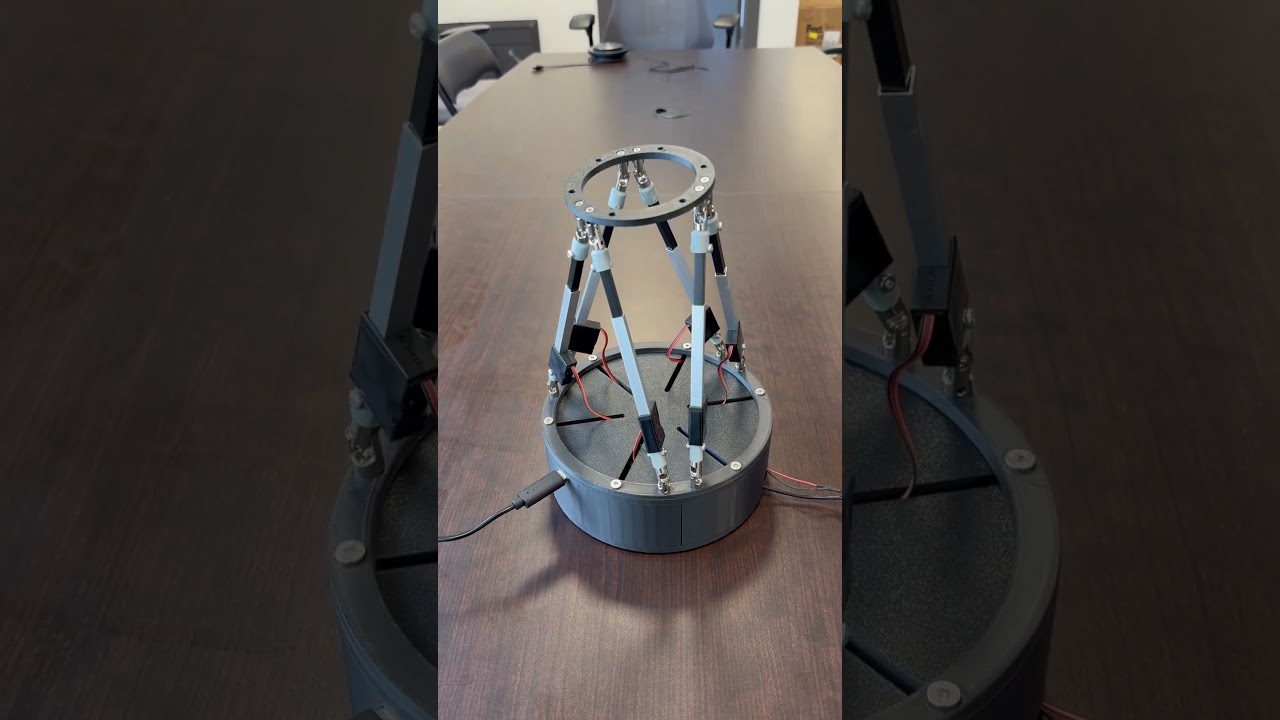 P8 Stepper Actuator Stewart Platform #diy #engineering #robotics #electronics