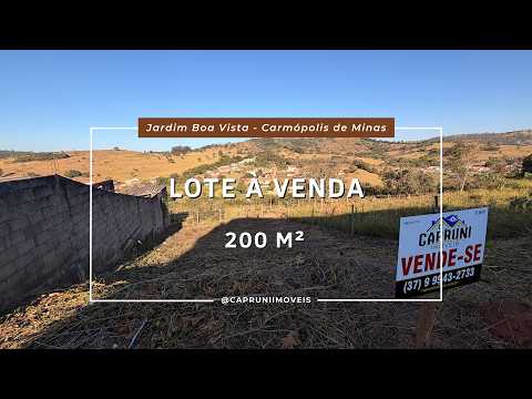 Lote à venda, na Rua do Contorno,  Jardim Boa Vista - Carmópolis de Minas - MG