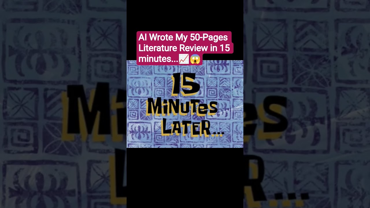 AI Wrote My 50-Page Literature Review in 15 MINUTES! 😱 | Thesis AI