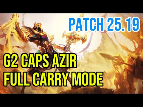 1681 LP Azir Top Lane Full Gameplay | G2 Caps Challenger Plays | Patch 25.19