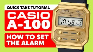 CASIO A-100 (Module 3503) - HOW to SET the ALARM