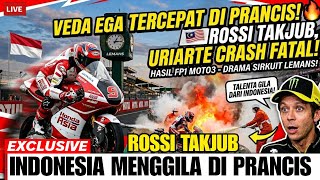 Download lagu VEDA EGA GOES CRAZY‼️French GP FP1 Results: Rossi Amazed, Uriarte Crashes Fatally! mp3
