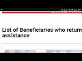 List Of Sap Returned Part 1