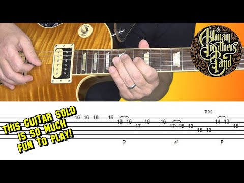 Allman Brothers - Ramblin' Man - guitar lesson (solo) with tabs! ✌🤠🎸