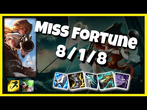 Miss Fortune 11.4 Gameplay Challenger Replay Bot Lane - S11 (8/1/8) - NA