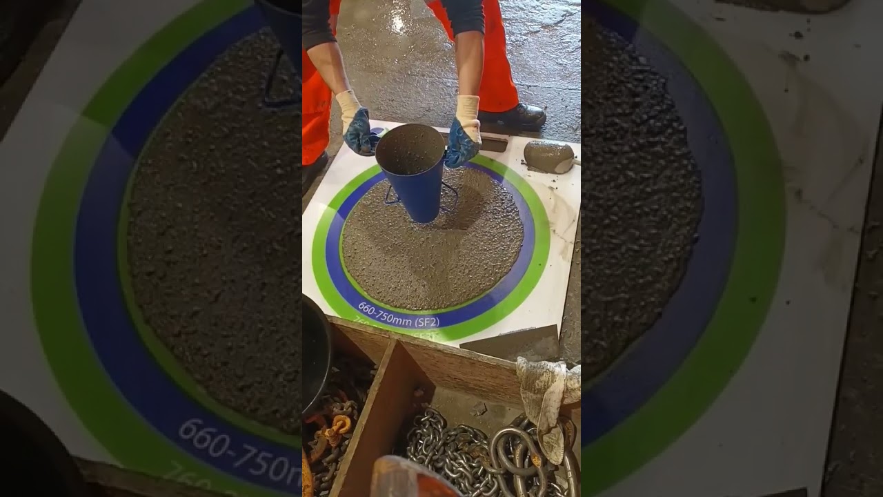 Slump Flow test of concrete SCC concrete Civil Engineering
