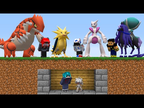 Minecraft Pixelmon Manhunt SÓ com Lendários (1 Speedrunner VS 3 Caçadores)
