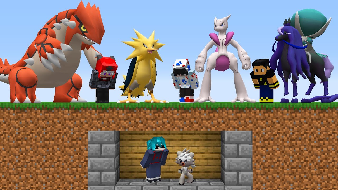 Minecraft Pixelmon Manhunt SÓ com Lendários (1 Speedrunner VS 3 Caçadores)